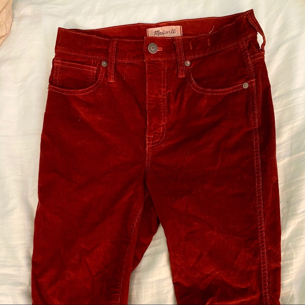 Madewell Skinny Red Corduroys
